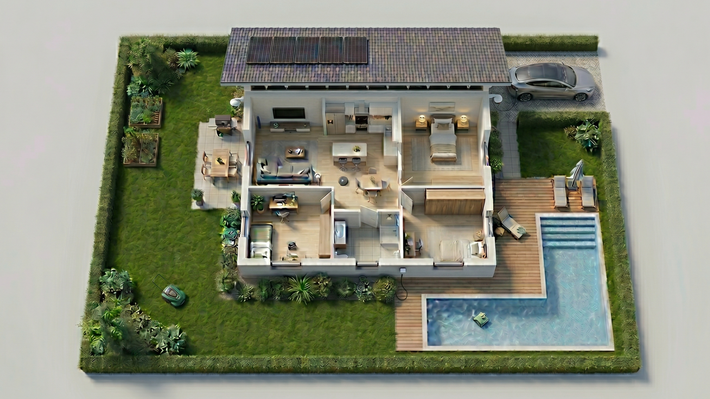 Illustration d'une maison connectée